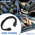 thumbnail image 7 of Uxcell CPU Power Cable 12 Inch(30cm) 18AWG EPS-12V, 1Pcs CPU 8 Pin Male to 8 Pin(4+4 Detachable) Male for Motherboard Power Adapter, Black, 7 of 7