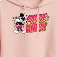 thumbnail image 3 of Disney - Positive Vibes  - Juniors Cropped Pullover Hoodie, 3 of 5