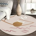 thumbnail image 5 of Tapis Rond pour Chambre à Coucher Salon Bureau Jeu, Tapis de Sol, 2 Pieds x 2 Pieds/60*60cm Rond, 5 of 5