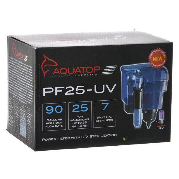 AquaTop PF25UV 5 Stage Power Filter with UV Bulb, 90 gph