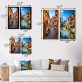 thumbnail image 4 of Designart "Street in Rothenburg, Germany III" Germany Framed Wall Art Set Of 2 - Multi-Color Landscapes Framed Canvas Set For Living Room Decor, 4 of 7