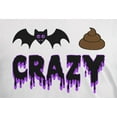 thumbnail image 4 of Old Glory Mens Halloween Bat Poop Crazy Short Sleeve T Shirt, 4 of 6