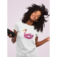 thumbnail image 2 of Swimming Float Of A Flamingo T-Shirt Women -Image by Shutterstock, Female x-Large, 2 of 4