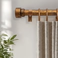 thumbnail image 3 of Yokila Vintage Gold Curtain Rod for Windows 16 to 60 Inches 1" Diameter Decorative Heavy Duty Window Curtain Rod Adjustable with Solid Finials for Living Room Outdoor Bedroom Kitchen Farmhouse, 3 of 14