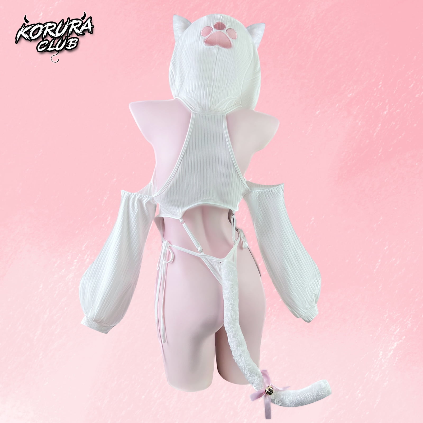 KORURACLUB Cat Maid Outfit Womens Lingerie Set Kitten Cat Claw Cosplay Sexy Sweater lingerie animal Cosplay lingerie