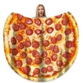 thumbnail image 2 of Bizhua Pizza Blanket Gcstay Warm & with A Slice of – Our Exclusive Pizza Blanket!, Pizza Blanket*1, 2 of 6