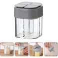 thumbnail image 2 of Spice dispenser Spice jar 4 compartments Spice jar Salt jar Sugar jar Spice container Salt and Pepper Grinders For Kitchen Bbq Gray Sea, 2 of 5
