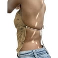thumbnail image 3 of xiaxaixu Women's Summer Short Cami Tops Green Sleeveless Backless Ruched Floral Crop Tops, 3 of 6