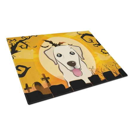 

Carolines Treasures BB1810LCB Halloween Golden Retriever Glass Cutting Board Large 12H x 16W multicolor