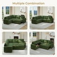 thumbnail image 4 of Neche Sectional Sofa with Storage Seat L Shaped Couch with Reversible Chaise Convertible Sectional Couches for Living Room, Green, 4 of 12