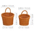 thumbnail image 2 of NUOLUX 2Ud Cesta De Almacenamiento Colgante Para Pared Ideal Para Organizar Cocina Color Chocolate, 2 of 6