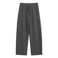 thumbnail image 4 of Wlynlyn Barrel Sweatpants Womens Fleece Lined Drawstring Elastic Waisted Wide Leg Baggy Sweatpants with Pockets(XX-Large,Dark Gray), 4 of 9