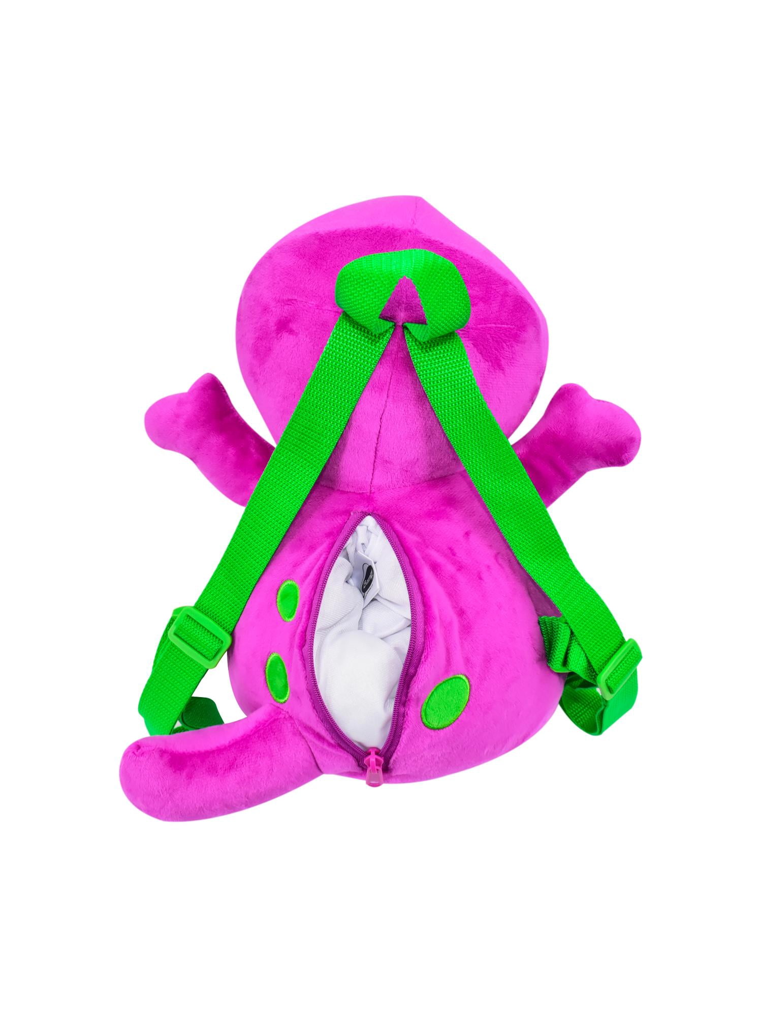 Barney Plush Backpack, Mini Handbag with Adjustable Shoulder Straps, Purple