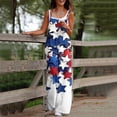 thumbnail image 2 of Tnhcen Women's 4th of July Print Spaghetti Strap Romper – High Waisted Wide Leg Independence Day Jumpsuit with Pockets Stretchy Casual Holiday Outfit S-3XL, 2 of 5