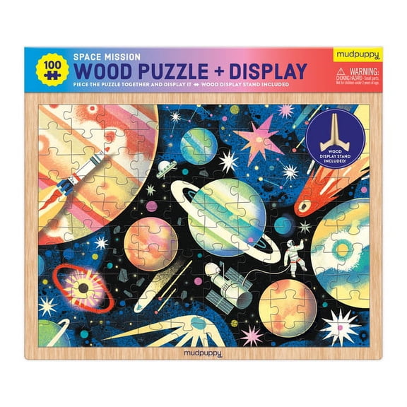 Space Mission 100 Piece Wood Puzzle   Display
