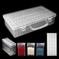 thumbnail image 2 of QDXFX Bead Storage Box Large Capacity Multiple Compartments Transparent Design Rhinestones Painting Storage Container,A, 2 of 7