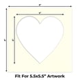 thumbnail image 2 of Cream Linen Picture Frame Mat for 8x8 Frames - Heart Opening for 6x6 Photos - 1 Mat, 2 of 7