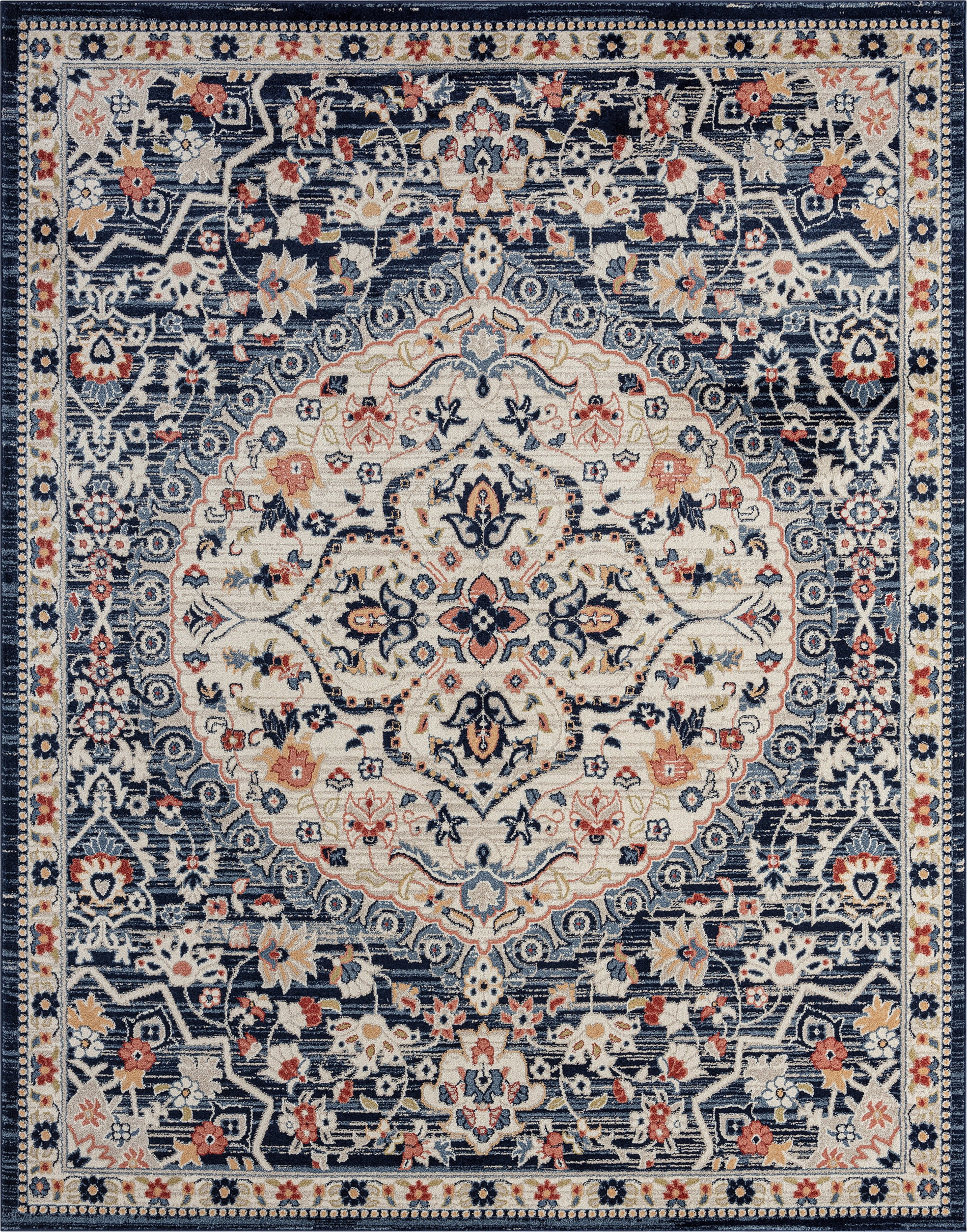 8x10 Modern Navy Large Area Rugs for Living Room | Bedroom Rug | Dining Room Rug | Indoor Entry or Entryway Rug | Kitchen Rug | Alfombras para Salas 7'11'' x 10'3''