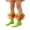 Green, variant on Yuaguia Girls Lace Trim Breathable Princess Dance Socks, Cute Ruffle Short Socks for Kids Daily Wear, Party Events, and Spring Dance Performance Accessories, Red 4-6 Years