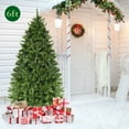 thumbnail image 2 of Gymax 6ft Pre-lit LED Light Christmas Fir Tree w/8 Flash Modes Patio, 2 of 10