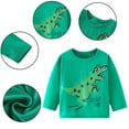 thumbnail image 2 of Chenyin Little Boys Long Sleeve T-Shirt for Baby Kids Dinosaur Print Tees Crewneck Pullover Shirt 1-8 Years Boys Spring Fall Cotton Bottoming Tops for Toddler, 2 of 9