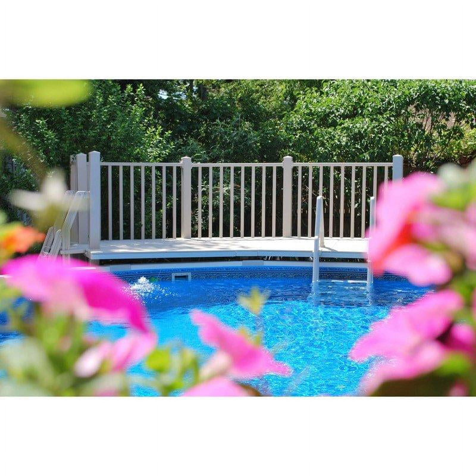 Vinyl Works Uv Resistant Above Ground Fan Deck Kit Pool Ladder, Resin, 5 x 13.5 ft, 580.0 lbs