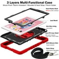 thumbnail image 4 of K-Lion for iPad 10th Generation Case with Shoulder Strap, New iPad (2022) Case 10.9 inch with 360 Rotatable Kickstand Hand Strap Heavy Duty Shockproof Case for iPad 10th Gen 10.9", Red, 4 of 7