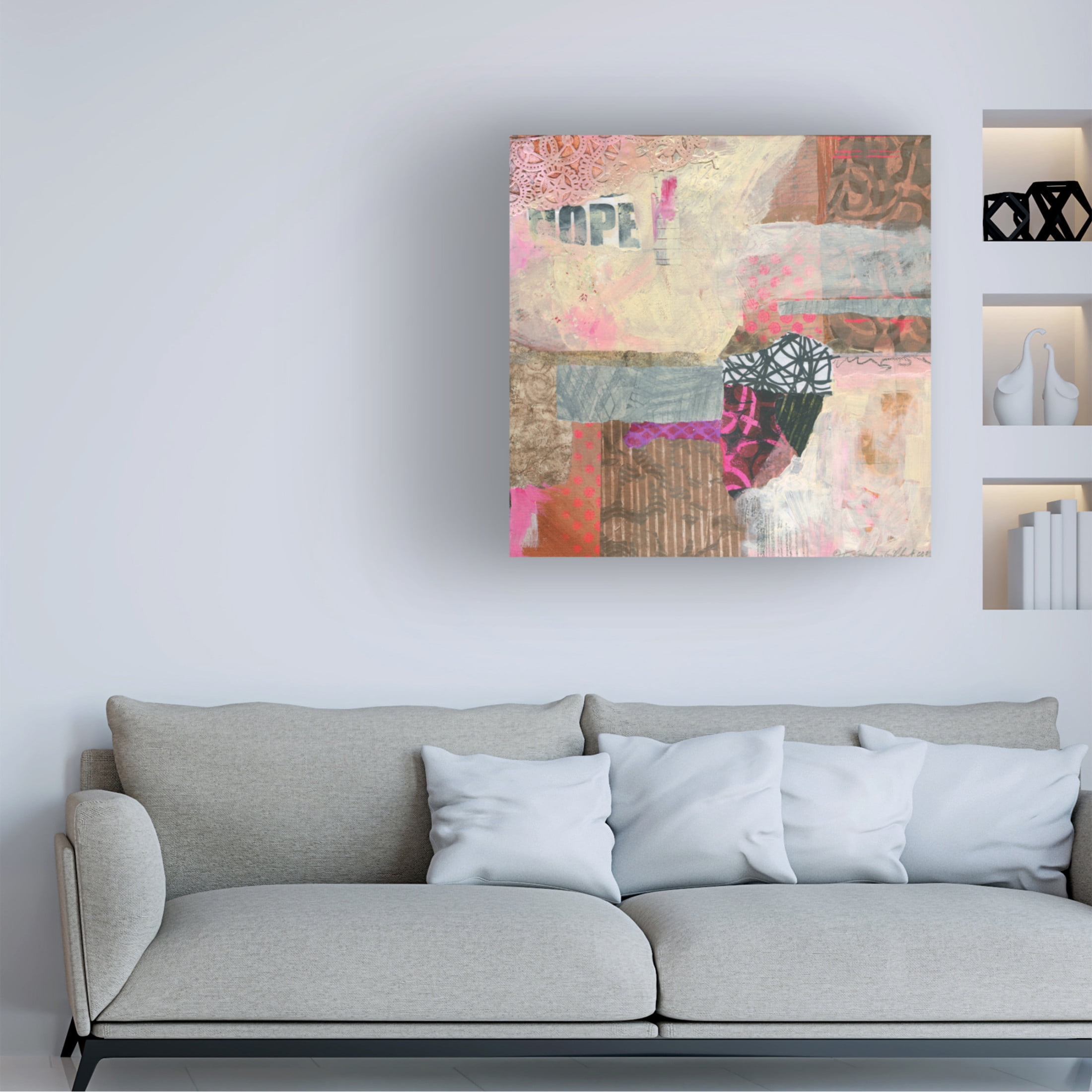 Canvas Wall Art - Fiona Stokes Gilbert 'Nope' Wall Art for Living Room, Bedroom, or Office Décor by Trademark Fine Art - 24 x 24 Inches
