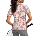 thumbnail image 2 of FUIALDOLG Cartoon Dinosaur Patterns Womens Golf Shirt for Tennis Outdoor, Quick Dry Polyester Golf Polo Tops Fashion Breathable Polo Shirts, 2 of 10