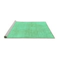 thumbnail image 2 of Ahgly Company Machine Washable Indoor Square Abstract Turquoise Blue Modern Area Rugs, 3' Square, 2 of 4