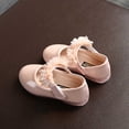 thumbnail image 5 of Toddler Girls Rhinestone Lace Flats Patent Leather Solid Color Fashion Casual Shoes for Kids Children Pink 11.5M(30), 5 of 9