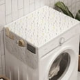 thumbnail image 1 of Pastel Washing Machine Organizer, Geometric Stripes Illustration in Soft Tones Contemporary Design, Anti-slip Fabric Top Cover for Washer and Dryer, Pale Grey and Pale Yellow, by Ambesonne, 1 of 1