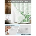 thumbnail image 3 of No Hook Cloth Fabric Shower Curtain with Snap in Liner, Palm Trees Waterproof Shower Curtains Set with See Through Top Window, Green Tropical Plants Summer Forest Scenery Bath Curtains Shower 72"x84", 3 of 6