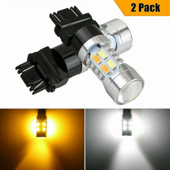 3157 Led Drl White/amber Switchback Turn Signal Parking Light Bulbs