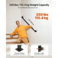 thumbnail image 3 of VEVOR 4ft Wall Mounted Stair Handrail Black Iron 250lbs Load Capacity Square Tube, 3 of 9