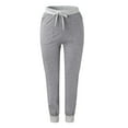 thumbnail image 5 of Fesfesfes Women Pants Sweatpants Casual Jogging Pants with Drawstring Pockets Soft Sport Pants On Sale, 5 of 7