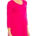 thumbnail image 6 of MOA Collection Women's A-Line Long Dress with 3/4 Sleeves and Relaxed Round Neckline, 6 of 7