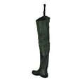 thumbnail image 3 of Frogg Toggs Cascades Bootfoot Hip Waders for Men, 2-Ply Poly/Rubber Waders for Fishing with Steel Shank, Cleated, Green, Size 13, 3 of 5