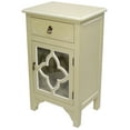 thumbnail image 2 of Rustic Ivory and White Quatrefoil Cabinet, 2 of 2