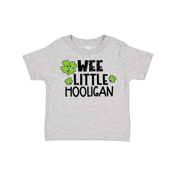 Inktastic St. Patrick's Day Wee Little Hooligan with Clovers Boys or Girls Toddler T-Shirt