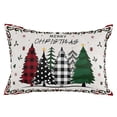 thumbnail image 2 of Xmas Tree Merry Christmas Throw Pillow Cover,Seasonal Winter Snowflake Rectangle Decorative Pillow Case Protector Soft Cushion Cover Lumbar Pillowcase for Couch Sofa Bedroom Car Chair Decor 16x24 In, 2 of 8
