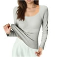 thumbnail image 2 of BLCHUNen Long Sleeve Shirts with Chest Cushion for Women Base Layer Thicker Pullover Home Sports Gym Active Athletic Casual Tops, 2 of 4