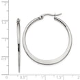 thumbnail image 4 of Stainless Steel 34mm Hoop Earrings, 4 of 8