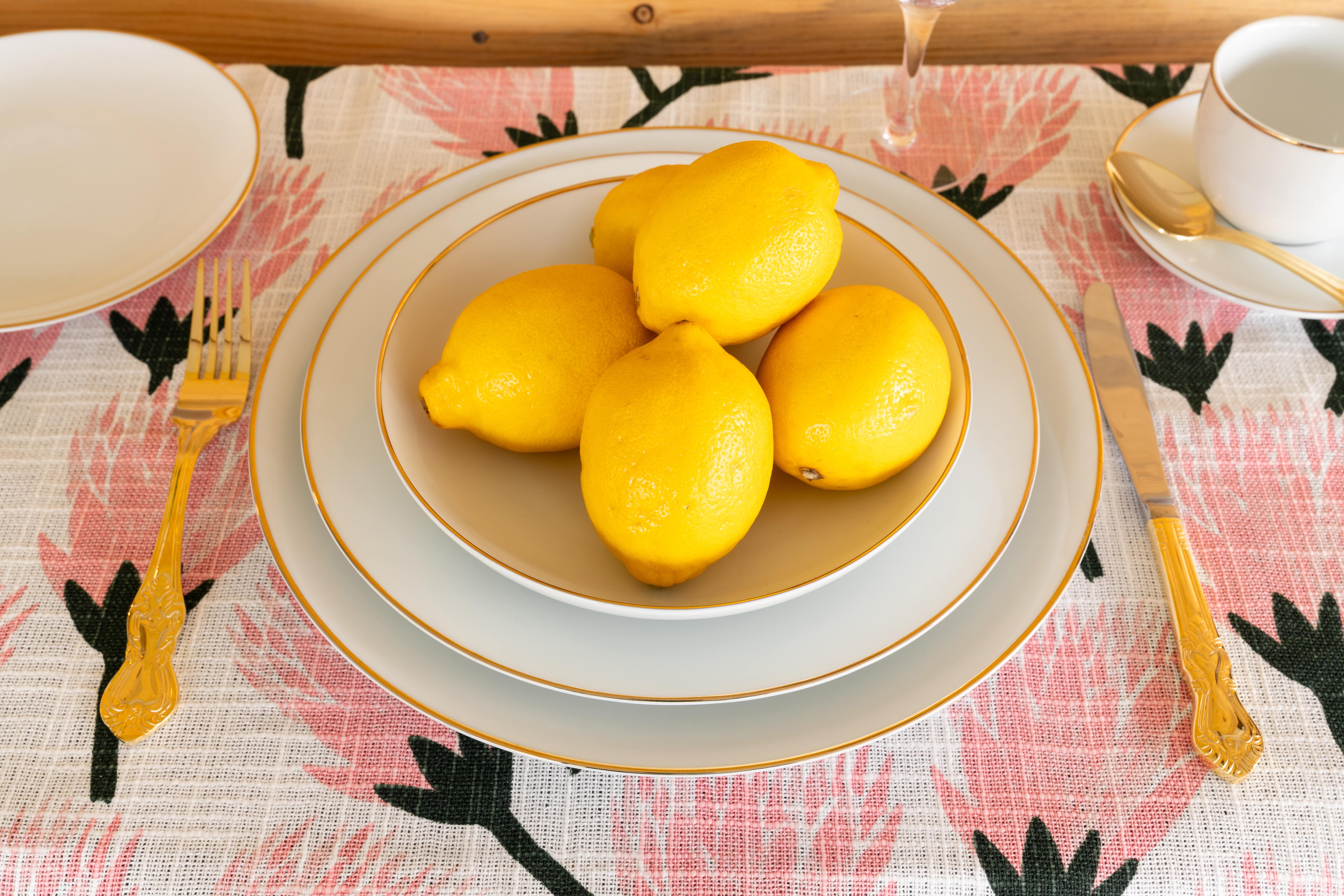 10 Strawberry Street Coupe Gold Line Porcelain Luncheon Plate Set of 6