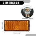 thumbnail image 4 of Unique Bargains 4pcs 2.20'x0.98' Universal Reflector Rectangle Motorcycle Bike Safety Increase Visibility Orange, 4 of 8