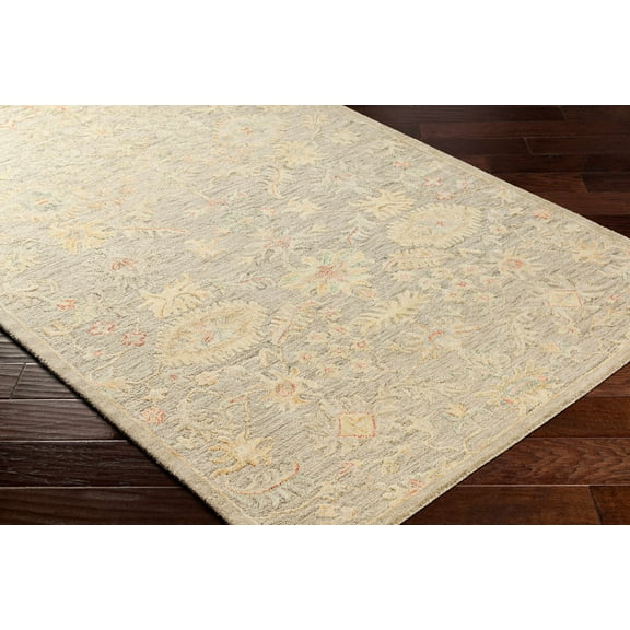 Hauteloom Drogheda Wool Living Room, Bedroom Area Rug - Traditional - Rust, Dusty Coral, Peach - 2' x 3'