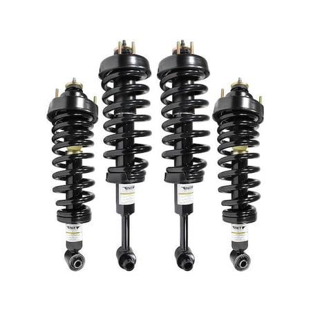 Front and Rear Strut and Coil Spring Assembly 4 Piece Kit - Compatible with 2004 - 2005 Ford Explorer (Excludes Sport Trac)