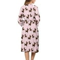 thumbnail image 2 of Yuyamidu Christmas Bathrobe Sleepwear for Women Lightweight Robe Xmas Dachshund Dog Long Dressing Gown Plus Size L Pink V-Neck Nightgown Soft Robe for Sleeping, 2 of 7