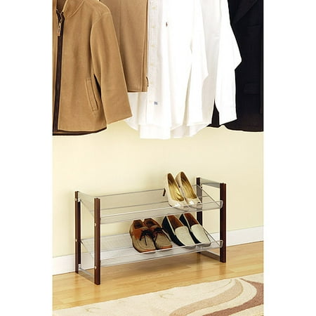 Stackable Mesh Shoe Rack, 2 Tier