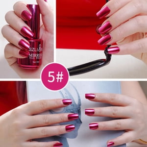 Tarmeek 12 Couleurs Nail en métal Nail polonais DIY Nail Polonais V Portable Couleurs Rapides Métal Polonais Idéal pour le printemps et la vie quotidienne Cadeau de qualité pour les femmes